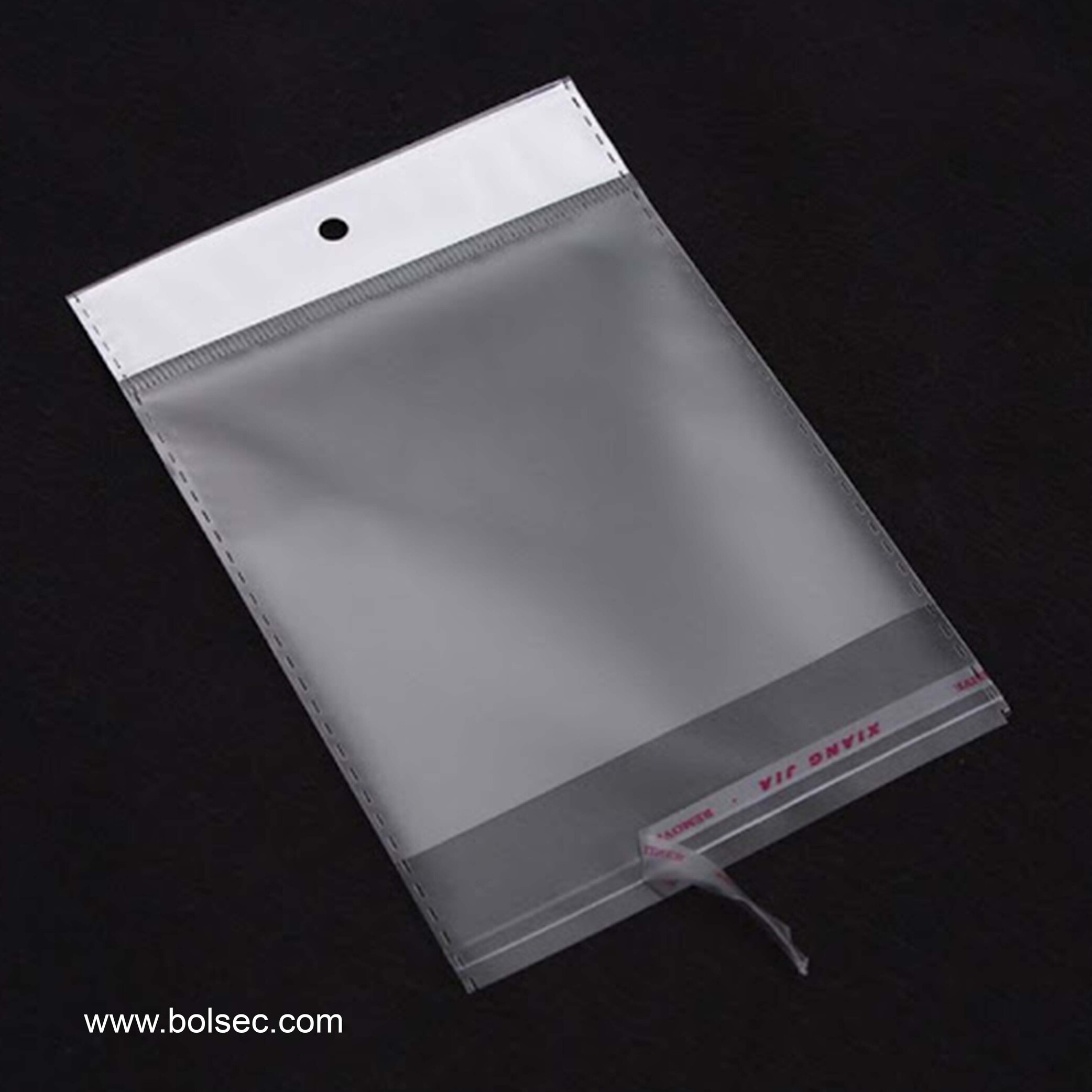 venta bolsas de celofan con cenefa exhibidor