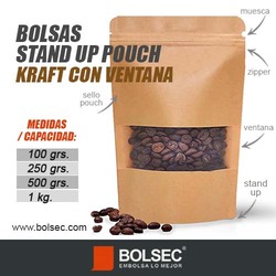 bolsas stand up pouch kraft